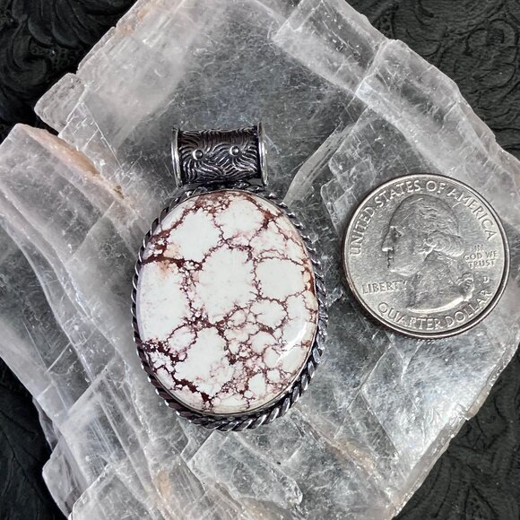 Wild Horse Turquoise Magnesite Appaloosa Stone Pendant Stone Crystal Jewelry - Picture 7 of 8